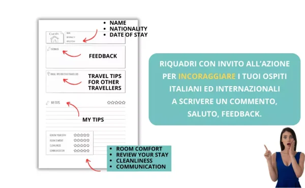 Guest Book per B&B, Casa Vacanze e Airbnb| libro degli ospiti per recensioni e feedback - immagine 5