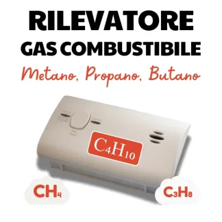 rilevatore gas, metano, propano, butano